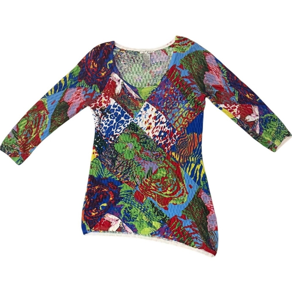 Vintage Y2K Alberto Makali Top Large Patchwork Whimsigoth Fairy Boho